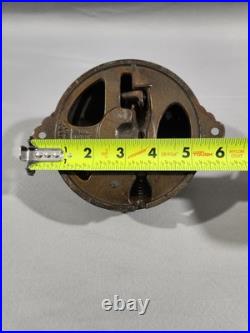 1889 Victorian/eastlake Brass/cast Iorn Mechanical Doorbell Ornate Design Works