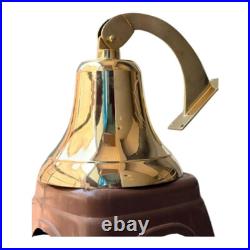 18 Antique Nautical Hanging Door Bell Brass Ship Big Wall Mounted Bracket GIFT