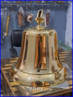 18 Antique Nautical Hanging Door Bell Brass Ship Big Wall Mounted Bracket GIFT