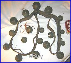 18 Antique Primitive American Country Brass Equestrian Art Horse Sleighbell Bell