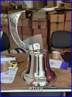 18 Big Vintage Nautical Chrome Brass Door Bell Ship Wall Mounted Bracket Gift
