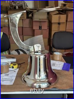 18 Big Vintage Nautical Chrome Brass Door Bell Ship Wall Mounted Bracket Gift