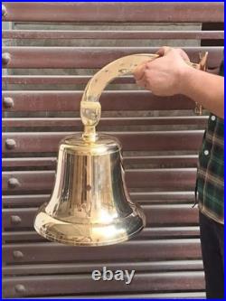 18 Brass Ship Bell Large Nautical Wall Mounted Door Bell Maritime Gift 18 Brass Ship Bell Large Nautical Wall Mounted Door Bell Maritime Gift
