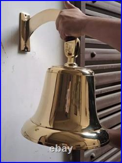 18 Brass Ship Bell Large Nautical Wall Mounted Door Bell Maritime Gift 18 Brass Ship Bell Large Nautical Wall Mounted Door Bell Maritime Gift