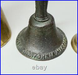 18 Vintage Collection Brass Enamel Silverplate Hand Bells + Bonus School Bell
