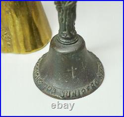 18 Vintage Collection Brass Enamel Silverplate Hand Bells + Bonus School Bell