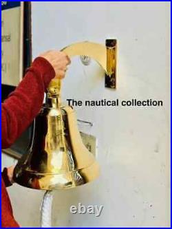 18 Wall Mount Brass Ships Bell Engraved Antique Look Gift