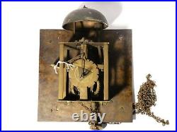 18thC Huggin Ashwellthorp Brass Long Case Clock Dial Movement Bell RESTORATION