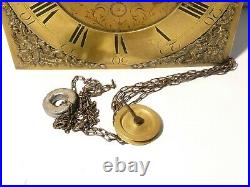 18thC T Richardson Darlington Brass Long Case Clock Dial + Movement + Bell