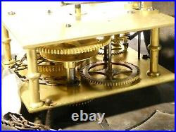 18thC T Richardson Darlington Brass Long Case Clock Dial + Movement + Bell
