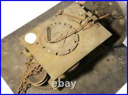 18thC Wilks Wolverton Brass Long Case Clock Dial + Movement + Bell RESTORATION