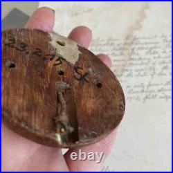 1900, Antique Art Nouveau wall door bell, art decor brass wooden bell Original