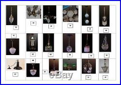 1900´s Antique Art Nouveau Glass brass Pendant Belle Epoque lamp ceiling light