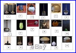 1900´s Antique Art Nouveau Glass brass Pendant Belle Epoque lamp ceiling light