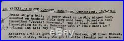 1918 Waterbury Clock Company Brass Ships Bell Dark Wood Base