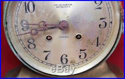 1920 Chelsea Brass Ships Bell Clock with 6 Face Maritime Parts/Repair