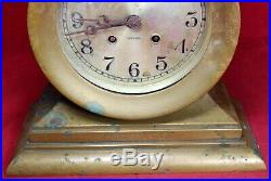 1920 Chelsea Brass Ships Bell Clock with 6 Face Maritime Parts/Repair