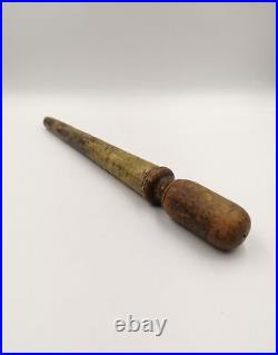 1920s Antique Jewelry Mandrel Ottoman Brass Wood Collectible Rare Ring Sizing