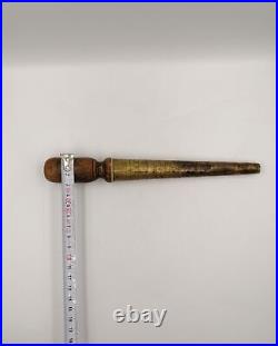 1920s Antique Jewelry Mandrel Ottoman Brass Wood Collectible Rare Ring Sizing