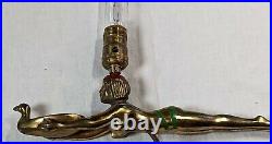 1920s L. V. Aronson Egyptian Revival Incense Burner Lamp Art Deco Prone Goddess