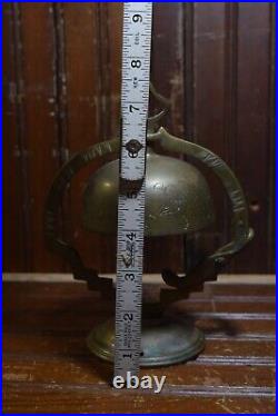 1920s VINTAGE HOTEL FRONT DESK BELLHOP SERVICE BRASS BELL FINGER LEVER RINGER192