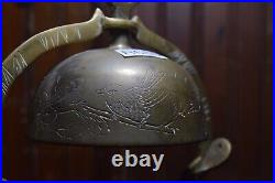 1920s VINTAGE HOTEL FRONT DESK BELLHOP SERVICE BRASS BELL FINGER LEVER RINGER192