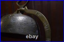 1920s VINTAGE HOTEL FRONT DESK BELLHOP SERVICE BRASS BELL FINGER LEVER RINGER192