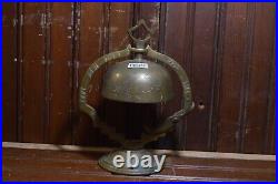 1920s VINTAGE HOTEL FRONT DESK BELLHOP SERVICE BRASS BELL FINGER LEVER RINGER192