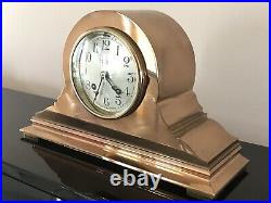 1924 Chelsea Ships Bell Antique Bronze Brass Clock Udall & Ballou Works