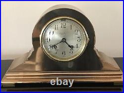 1924 Chelsea Ships Bell Antique Bronze Brass Clock Udall & Ballou Works