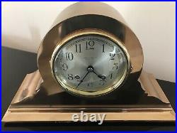 1924 Chelsea Ships Bell Antique Bronze Brass Clock Udall & Ballou Works