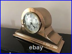 1924 Chelsea Ships Bell Antique Bronze Brass Clock Udall & Ballou Works