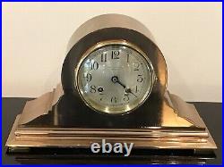 1924 Chelsea Ships Bell Antique Bronze Brass Clock Udall & Ballou Works