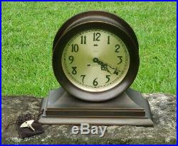 1935 Chelsea Admiral Ship's Bell Clock for John Bliss & Co NY 8.5 dial 12.5 ht