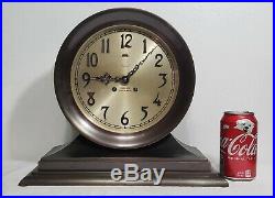 1935 Chelsea Admiral Ship's Bell Clock for John Bliss & Co NY 8.5 dial 12.5 ht