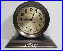 1935 Chelsea Admiral Ship's Bell Clock for John Bliss & Co NY 8.5 dial 12.5 ht