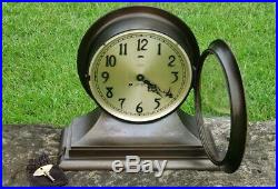 1935 Chelsea Admiral Ship's Bell Clock for John Bliss & Co NY 8.5 dial 12.5 ht