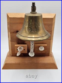 1938 Pre WW ll USN United States Navy Brass 6 Bell Military Nautical Ship Boat
