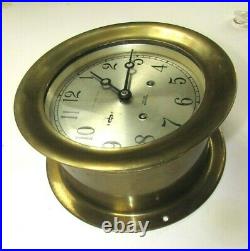 1960-64 Abercrombie & Fitch Chelsea Ship's Bell 6 Brass Marine Clock