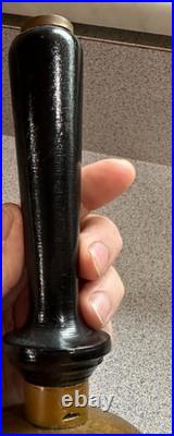 1976 Bicentennial DANBURY BRASS WORKS Large Handheld School Bell Wood Handle 9