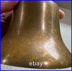 1976 Bicentennial DANBURY BRASS WORKS Large Handheld School Bell Wood Handle 9