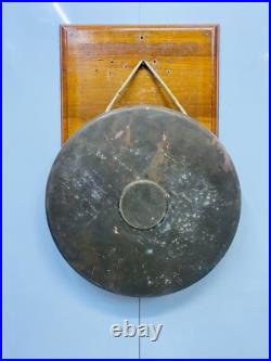1984 Original Maritime Old Antique Brass Round Vintage Ship Gong Bell with Stick