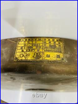 1984 Original Maritime Old Antique Brass Round Vintage Ship Gong Bell with Stick