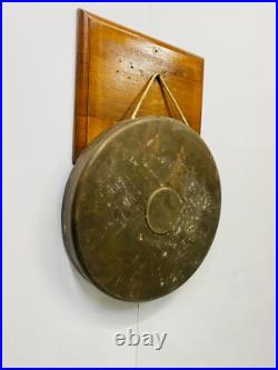 1984 Original Maritime Old Antique Brass Round Vintage Ship Gong Bell with Stick