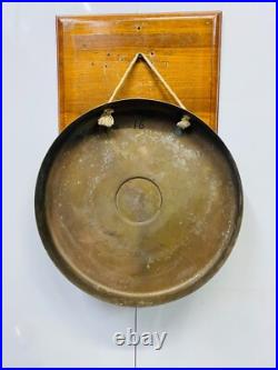 1984 Original Maritime Old Antique Brass Round Vintage Ship Gong Bell with Stick
