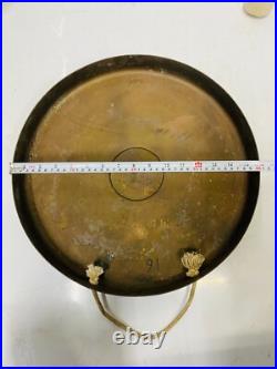 1984 Original Maritime Old Antique Brass Round Vintage Ship Gong Bell with Stick