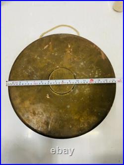1984 Original Maritime Old Antique Brass Round Vintage Ship Gong Bell with Stick