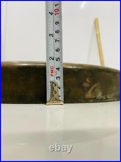 1984 Original Maritime Old Antique Brass Round Vintage Ship Gong Bell with Stick