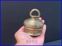 19c Vintage Rare Handmade Unique Domb Shape Heavy Bronze Bell With Good Sound 19c Vintage Rare Handmade Unique Domb Shape Heavy Bronze Bell With Good Sound
