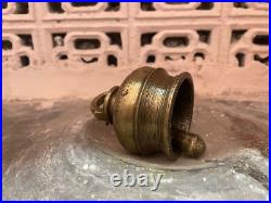 19c Vintage Rare Handmade Unique Domb Shape Heavy Bronze Bell With Good Sound